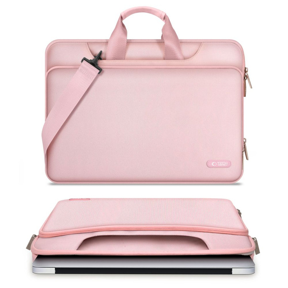Tech-Protect Pocket Bag, Etui Torba do laptopów 15-16 cali, Różowa