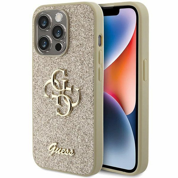 Etui GUESS Fixed Glitter Big 4G Logo do iPhone 15 Pro