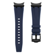 Pasek silikonowy do Samsung Galaxy Watch 4/5/6/7/FE 40/42/43/44/45/46/47mm, Granatowy / czarna klamra