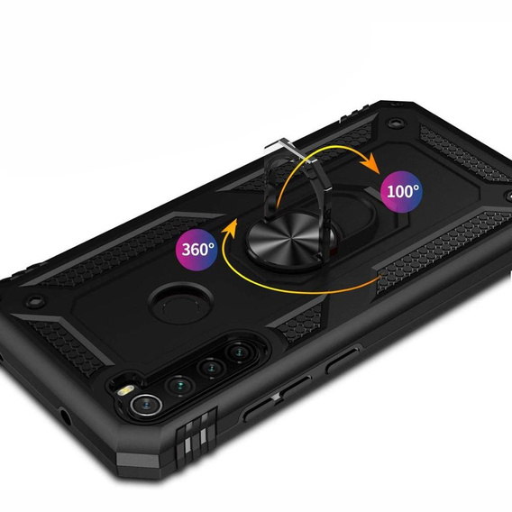 Etui pancerne do Xiaomi Redmi Note 8T, Nox Case Ring, czarne