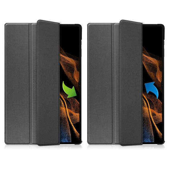 Etui do Samsung Galaxy Tab S9 Ultra, Smartcase, szare