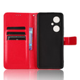 Etui z klapką do Huawei Nova 11i, Crazy Horse Wallet, czerwone