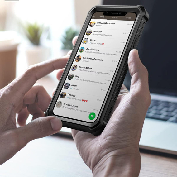 Etui pancerne do iPhone XS Max, Dexnor Full Body, czarne