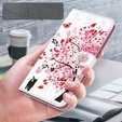 Etui z klapką do Oppo A17, Wallet Light Spots Decor, tree, białe
