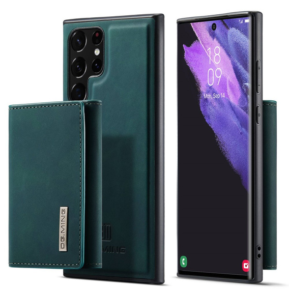 Etui do Samsung Galaxy S23 Ultra, DG.MING 2in1, zielone