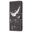Etui z klapką do Samsung Galaxy A05s, Wallet, Don't Touch My Phone czarne