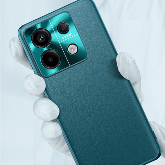 Etui skórzane do Xiaomi Redmi Note 13 5G, Obudowa leather hybrid Case, Zielone