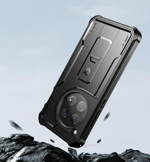Etui pancerne do OnePlus 12, Dexnor Full Body (Two Frames), czarne