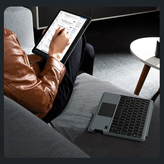 Etui z klawiaturą do Galaxy Tab S9, NILLKIN Bumper Pen Slot, czarne