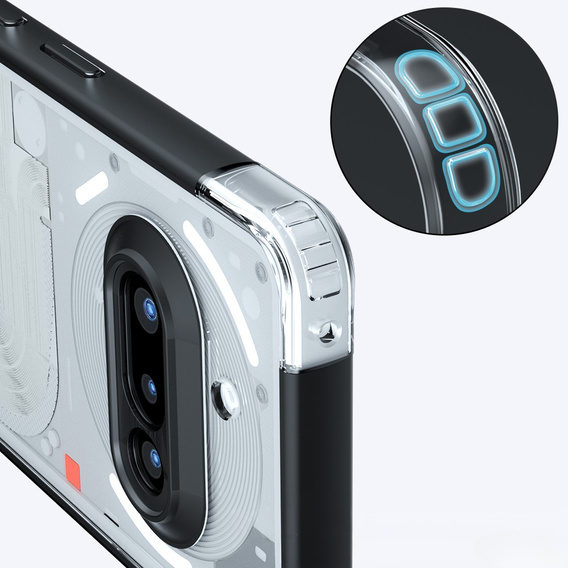 Etui do Nothing Phone 3A, Fusion Hybrid, przezroczyste