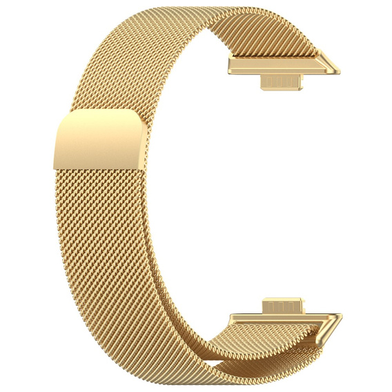 Bransoleta Milanese + 2w1 Etui + Szkło Hartowane do Huawei Watch Fit 3, Złota