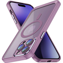 Etui do iPhone 14 Pro Max, ERBORD Impact Guard, do MagSafe, fioletowe