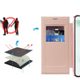 Etui z klapką do Samsung Galaxy S22 Ultra 5G, RFID Wallet MagSafe z ochroną aparatu, różowe