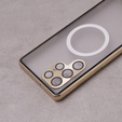 Etui Magnetic Dual Glass MagSafe do Samsung Galaxy S22 Ultra, złote
