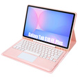 Futerał z klawiaturą bezprzewodową i touchpadem do tabletu Samsung Galaxy Tab S10 FE+ Plus X620/X626B - różowy