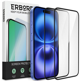2x Szkło Hybrydowe ERBORD Ceramic do iPhone 16 – elastyczna ochrona bez stresu