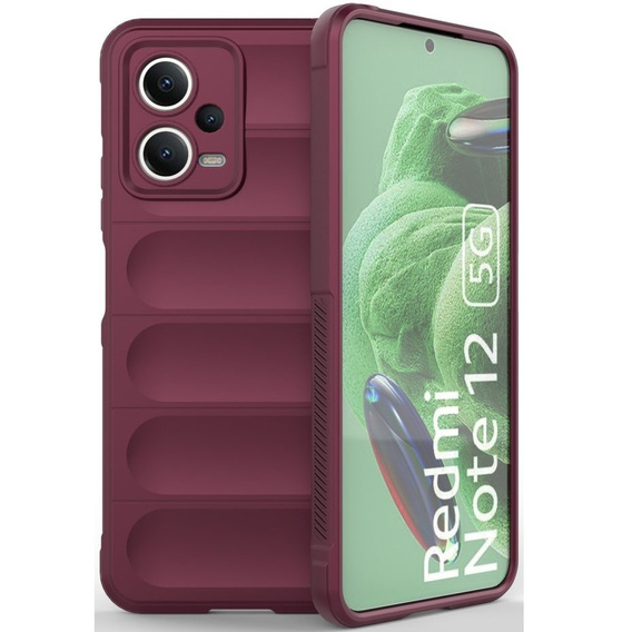 Etui do Xiaomi Redmi Note 12 5G / POCO X5 5G, Gaming Shockproof, bordowe
