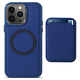 Etui do iPhone 14 Pro Max, Skin-touch MagSafe, niebieskie