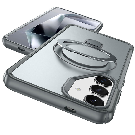 Etui do Samsung Galaxy S25/S24 magnetyczne, z podstawką – szare