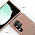 Etui do Samsung Galaxy S25 Ultra z kieszenią na karty – różowe