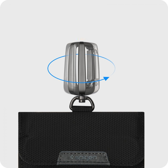 Spigen Etui pionowe Klatka Faradaya na kluczyk, kartę płatniczą, Black
