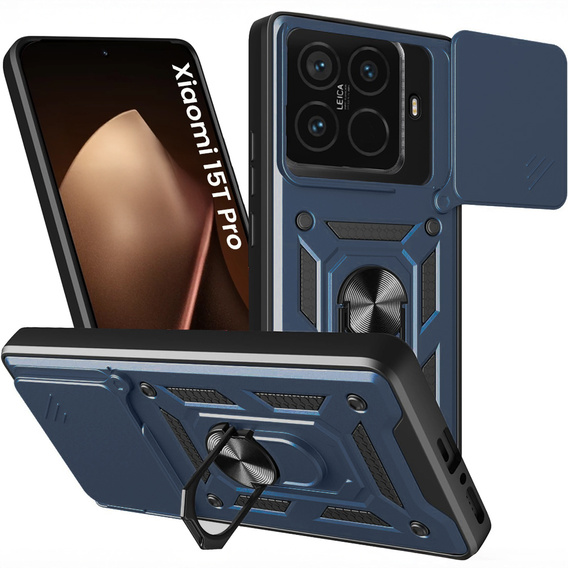 Etui pancerne CamShield Slide z osłoną aparatu i ringiem do Xiaomi 15T Pro