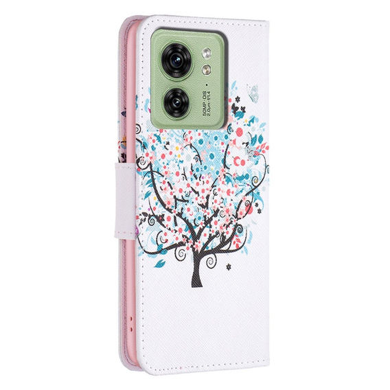 Etui z klapką do Motorola Edge 40 5G, Wallet, Colorful Tree białe