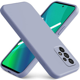 Zestaw Etui Silicone Lite do Samsung Galaxy A53 5G, Fioletowe + Szkło