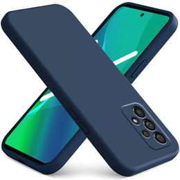 Zestaw Etui ERBORD do Samsung Galaxy A13 4G, Silicone Lite, Blue + Szkło