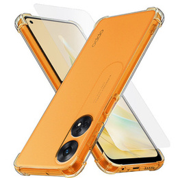 Zestaw Etui do Oppo Reno8 T, Dropproof, Przezroczyste + szkło
