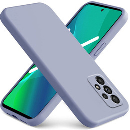 Zestaw Etui ERBORD do Samsung Galaxy A13 4G, Silicone Lite, Lavender + Szkło