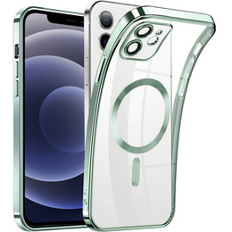 Zestaw Etui do iPhone 12, MagSafe Hybrid, zielone + Szkło